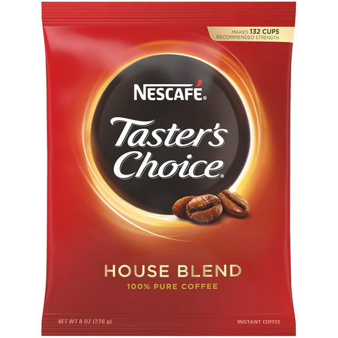 Nescafe Instant Coffee, Taster's Choice Light Roast House Blend, 8 oz Bulk Pouch...