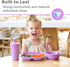 Re-Play Toddler Plates with Dividers - Deep-Walled 3 Compartments Divided Plates for Kids - Dishwasher & Microwave Safe - Made in USA - Set of 3-7...