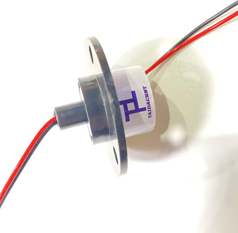 Taidacent 2 Wires 5A 15A 20A 30A 40A 60A Slip Ring Collector Ring Rotary Electrical Contact (5A)...
