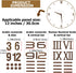 3 sets Clock Hands and Numerals, CNYMANY Walnut Wood DIY Digital Clock Numbers Wall Clock Hands Replacement Parts, Clock Movement Mechanism Kit Cl...