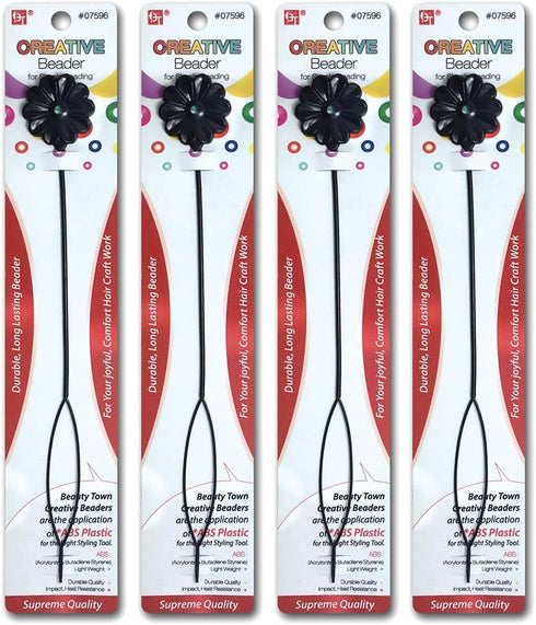4 Pcs Beaders Flower Daisy Shaped Durable Long Lasting Simple Beading Tool for Jewelry DIY Hair Braiding Bracelet Ornaments Crafts...