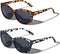 V.W.E. 2 Pairs Women Outdoor Reading Sunglasses Oversized Full Lens Readers Leopard...
