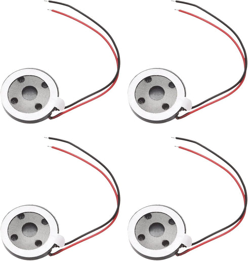 DMiotech 4 Pack 1W 8 Ohm 15mm Diameter Mini DIY Magnetic Speaker Internal Replacement Loudspeaker with Wire for Mobile Phone Black......