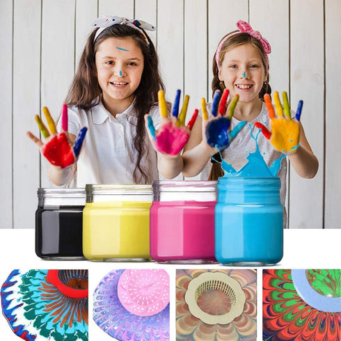 Plastic Pouring Strainers,Flower Acrylic Paint Strainers,Silicone Kitchen Sink Drain Basket for Painting Pouring Supplies and Creating Unique Patt...