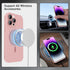 Magnetic Case for iPhone 15 Pro Max Phone Case for Women, Matte Luxury Soft Metallic Luster Design with Camera Lens Protector, Compatible with Mag...