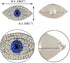 EVER FAITH Lucky Evil Eye Blue Austrian Crystal Brooch Pin...