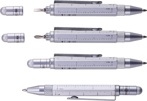 Troika CONSTRUCTION LILIPUT – PIP25/TI – Multitasking ballpoint pen (small) – Tool Pen– centimetre and inch ruler – slotted and Phillips screwdriv...