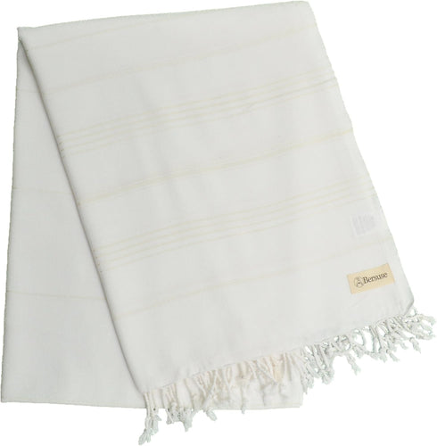 Bersuse Towels Anatolia XL Beach Blanket Throw Blanket Turkish Towel 100% Cotton Extra-Large Quick-Dry Lightweight Premium Peshtemal Towel - 61x82...