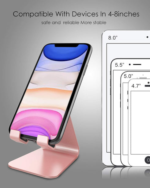 CreaDream Cell Phone Stand, Cradle, Holder, Aluminum Desktop Stand Compatible with Switch, All Smart Phone, iPhone 15 14 13 12 Pro Max Plus Mini X...