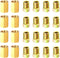 24PCS 3/8 Inch-24 Threads Brake Line Fittings,Include 8PCS Brake Line Unions+16PCS Nuts,Brake Line Fitting Kit Fit for 3/16 Inch Brake Lines Stand...
