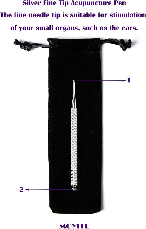 Reflexology Massage Tool Set with Storage Bag,Pain Relief Stimulation for Face,Ears and More,3 Acupuncture Pens...