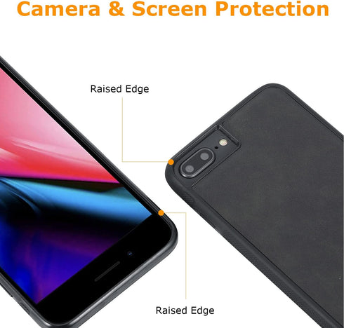 molzar GripBig Series for iPhone 8 Plus/7 Plus/6 Plus Case, Built-in Metal Plate for Magnetic Mount, Works with Qi-Certified Chargers, Compatible ...