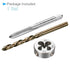 Metric Tap and Die and Drill Bit Set, M6 x 1 Tap & Die Thread 5.0mm Drill Diameter, Left Hand Machine Screw Tap Tool Kit - (Applications: for Thre...
