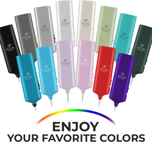 Zulay Kitchen Powerful Mini Milk Frother Handheld - Electric Hand Mixer - Portable Frother Wand for Coffee - Small Drink Blender for Lattes, Cappu...