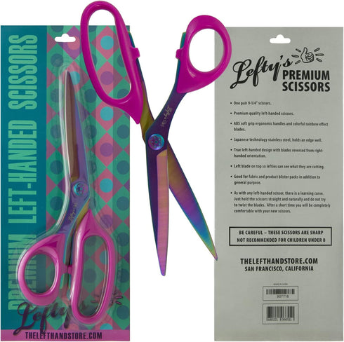 Lefty’s Left Handed Scissors - Stainless Steel Durable Blades - Great for Sewing, Cutting Fabric, Kitchen, General Purpose, School items - Gifts f...