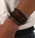 HZMAN Wrap Bracelets Men Women, Hemp Cords Wood Beads Ethnic Tribal Bracelets, Leather Wristbands...