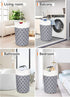 Large Laundry Basket Laundry Hamper Bag Washing Bin Clothes Bag Collapsible Tall With Handles Waterproof Travel Bathroom College Essentials Storag...