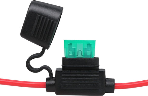 VANTRONIK Waterproof Inline Fuse Holder 6 Pack for Standard ATO ATC Medium Blade Car Fuse, 14 Gauge AWG Wire,10 Inches Long...