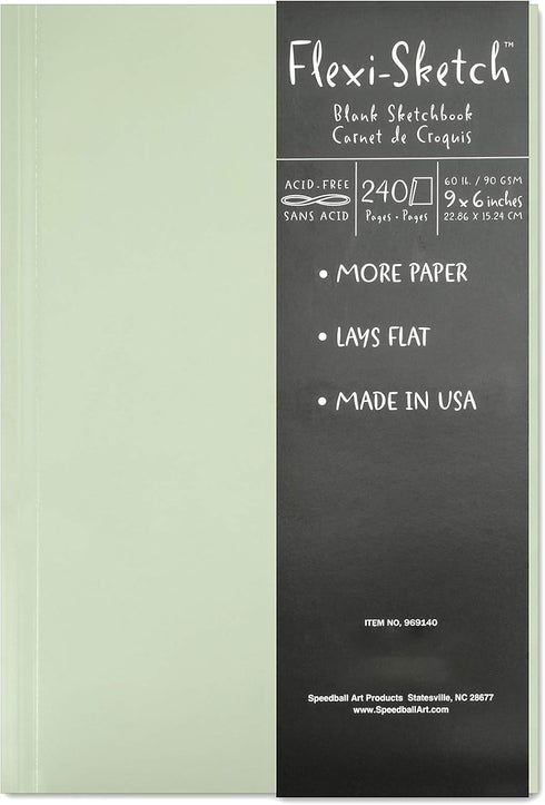 Speedball Art Products Flexi Sketch Blank Artist Journal, 9 x 6, Mist, 9x6...