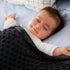 Pro Goleem Baby Soft Minky Dot Blanket with Satin Backing Baby Gifts for Boys and Girls (Black, 30’’ x 40’’)...