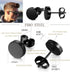 FIBO STEEL Stainless Steel Black Stud Earrings for Men Women, 3mm-8mm Available...