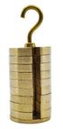 EISCO Slotted Weight Set, 100g - Brass - with Hook - Removable Weights - 10g Each...