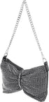 Ayliss Women Rhinestone Handbag Clutch Crystal Mini Bowknot Evening Purse Bag Top Handle Shoulder Party Bag Pouch Chain...