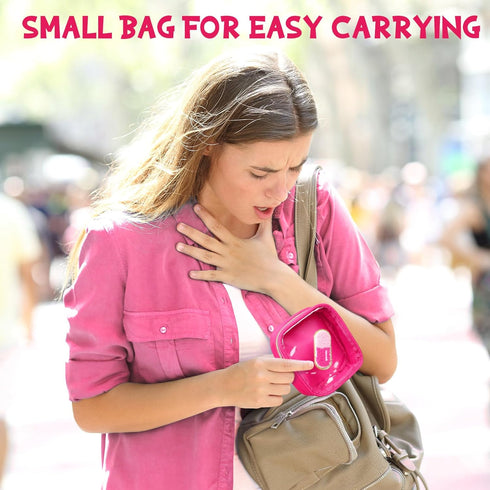 Hillban 2 Pcs Medicine Bag Chenille Letter Bag Preppy Clear Makeup Meds Travel Bag Nylon Pouch Set PVC Transparent Cosmetic Bag Mini First Aid Chr...