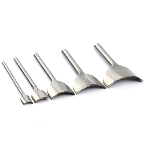 Yaetek 5 Sizes DIY Leather Craft Arc-Shaped Punch Cutter Tools 10mm, 20mm, 30mm, 40mm, 50mm Belt Strap Wallet Bag End...
