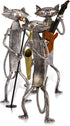 Too-arts A Playing Guitar Cat Metal Sculpture Iron Statue Handwork Handicrafts, 3 Funny Design...
