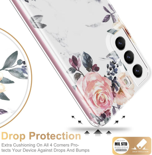 Esdot Compatible with Samsung Galaxy S22 Plus Case,Passing 21ft Drop Test,with Fashionable Designs for Women Girls,Protective Phone Case for Galax...