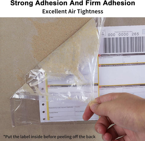 7.5'' x 5.5'' Packing List Pouches, Shipping Label Envelopes Clear Self-Adhesive Top Loading (7.5x5.5 in-100 Bags)...