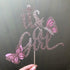 ALISSAR New Double Sided Rose Gold Butterfly Baby Shower Cake Topper Set, It's A Girl Cake Topper and 16 Pieces Pink Butterflies Cupcake Toppers f...
