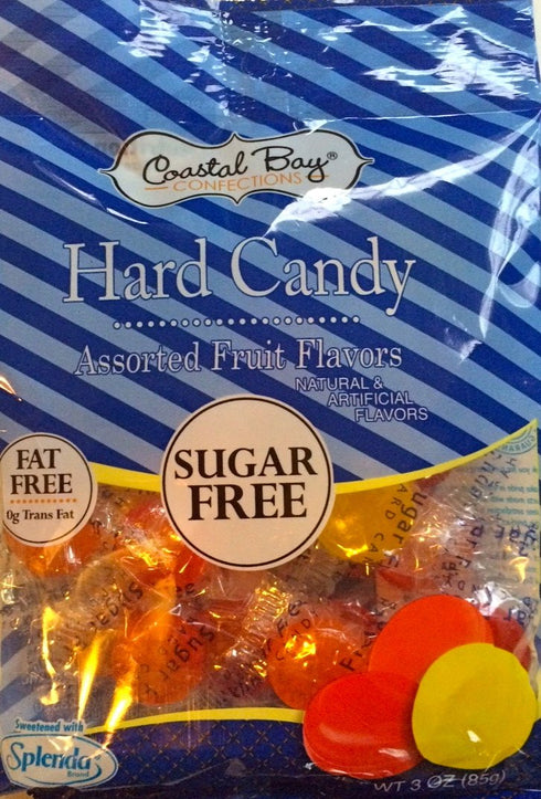 Coastal Bay Confections (1) Bag Sugar Free Hard Candy - Assorted Fruit Flavors - Sweetened With Splenda Fat Free 3 oz...