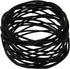 Kaizen Casa Handmade Decorations Black Napkin Rings Set of 12 Metal Mesh for Weddings Dinner Parties or Every Day Use (Black, 12)...