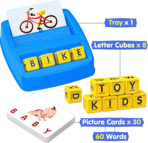 Educational Toys for 3 4 5 Year Old Boys Gift, Matching Letter Game Preschool ABC Learning Toys for Kids Ages 4-8 Years, Christmas Birthday Gifts ...