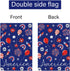 Louise Maelys 4th of July Patriotic Garden Flag 12x18 Double Sided, Small Burlap Welcome Fireworks Garden Yard House Flags for Memorial Independen...