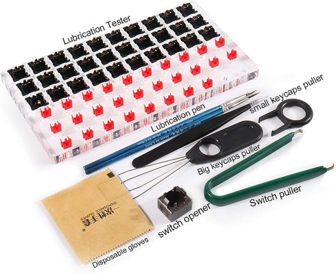 Gliging 30 Switch Tester Opener Acrylic Lube Station DIY Cover Removal Platform Keycaps Puller for Custom Cherry Mechanical Keyboard...