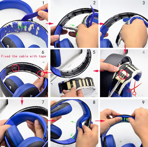Ps4 Gold Headband Cushion Replacement Compatible with Sony ps4 Gold Wireless headset PS3 PS4 7.1 Virtual Surround Sound CECHYA-0083 headphone (1 P...