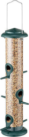 iBorn Metal Bird Feeders 6 Ports Hanging Wild Bird Seed Feeder for Mix Seed Blends, Niger Seed Feeder, Sunflower Heart, Birdbath, Heavy Duty All M...