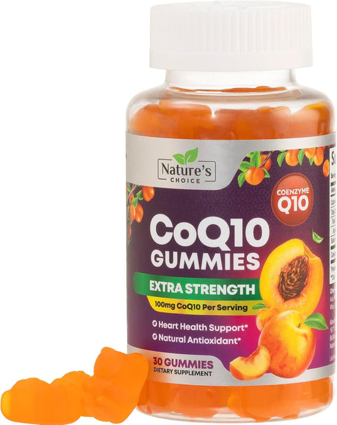 CoQ10 100mg Gummies - 3X Better Absorption, Antioxidant for Heart Health Support & Energy Production, Ultra Coenzyme Q10 Vitamins, Coq 10 Suppleme...