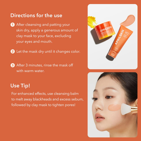 Aprilskin Carrotene IPMP 3-Min Quick Dry Pore Tightening Clay Mask | Kaolin & Zinc PCA | Reduces Pores & Sebum | Cooling Effect | Vegan | Gentle E...