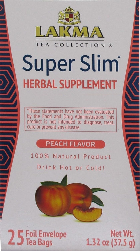 HYLEYS Lakma Super Slim Tea with Peach - 25 Tea Bags...
