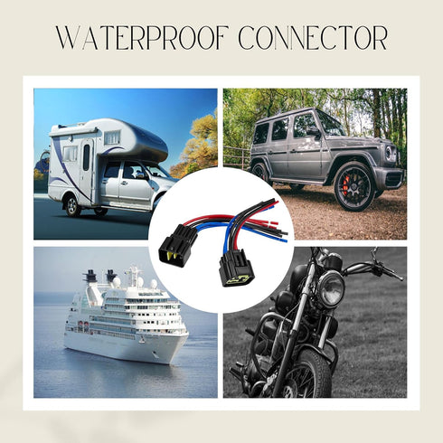 6 Pin Waterproof Connector,Waterproof Electrical Car Auto Wire Connector,16AWG Male Female Quick Disconnect Wire Connectors for Car Truck Motorcyc...