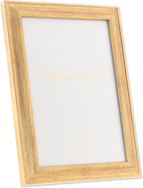 Lawrence Frames Classic Bead Picture Frame, 5x7, Gold...