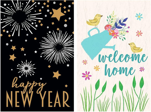 Set of 10 Assorted Garden Flags for All Seasons, 12x18 In Small Decorative Outside Christian Yard for Holiday, Fall Winter Spring Summer Seasonal ...