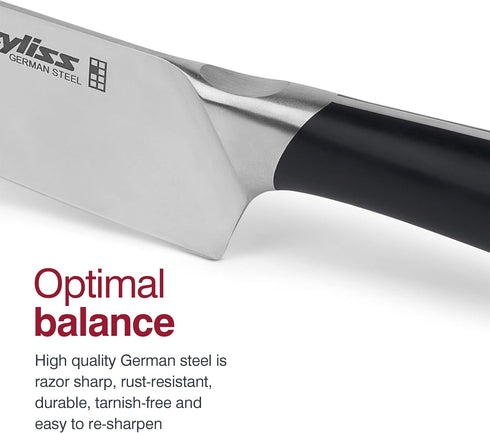 Zyliss Comfort Pro Utility Knife - Full Tang Meat & Vegetable Knife - Ice Hardened Stainless Steel Meat Slicing Cutter - Cutlery with Antibacteria...