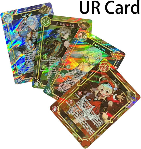 60PCS TCG Deck Cards,55PCS Ultra Rare Cards and 5Pcs Random UTR with Gilded Text English Version TCG Collection Kamisato Ayaka ZhongLI, Collectibl...