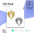 JGFinds Angel Wings Pendant Charm - 100 Pack (50 Silver, 50 Gold Toned) DIY Jewelry Making Supplies, Small 7/8 Inch Metal Wings for Bracelet, Neck...