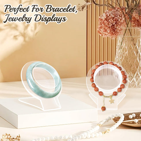 12 Pcs Acrylic Bracelet Displays Stands Clear Jewelry Display Holder Bangle Organizer Rack Bracelet Storage Showcase for Home Store...